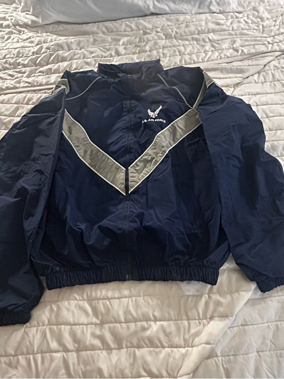 Vintage Utility U.S. Air Force PTU Windbreaker Jacket Medium Long Navy Military